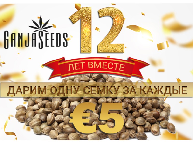 12 лет GanjaSeeds и море бесплатных семян!